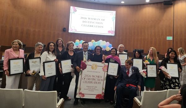 State Senator Steven Choi proudly hosted our Women of Distinction Ceremony at the City of Orange Council Chambers, honoring 13 outstanding women from across the 37th Senate District